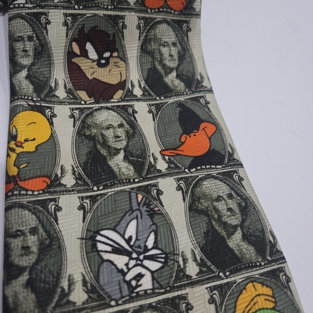 1997 Looney Tunes Character Print Tie - Picture 2 of 6